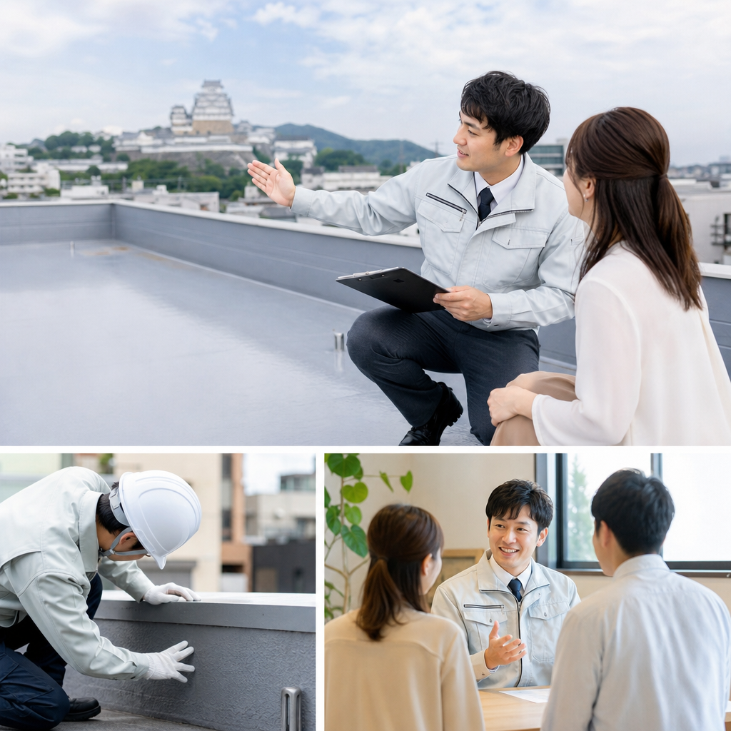 雨漏りのサインを見逃さないで！姫路の防水工事は信頼できる業者に