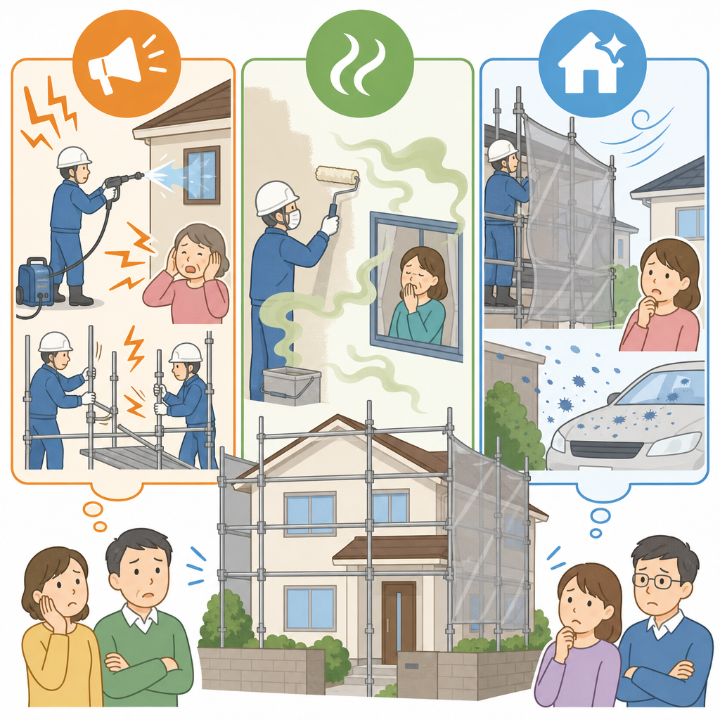 外壁塗装で起こりやすい3つのご近所トラブル