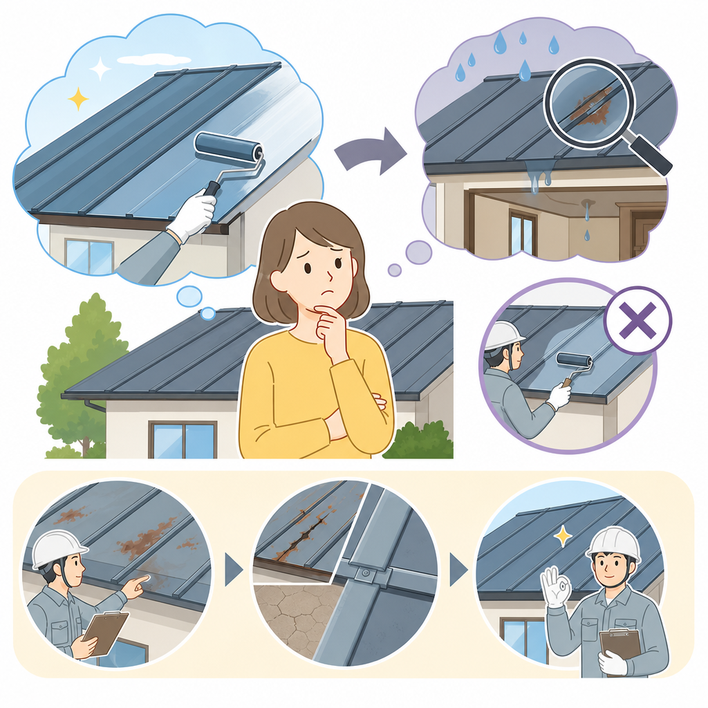 瓦棒屋根に防水塗料を塗れば雨漏りは防げる？