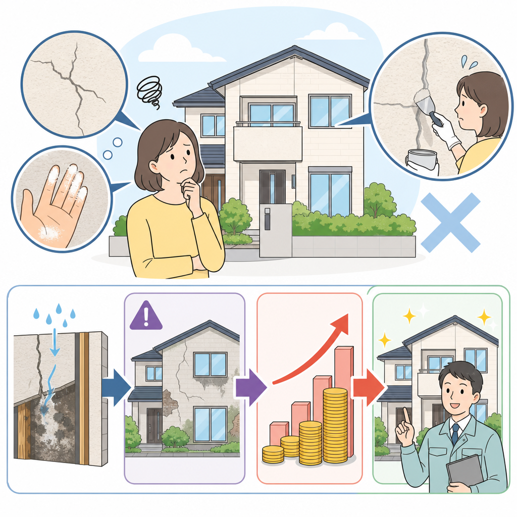 外壁に劣化サインが現れたら、まず何をすべき?