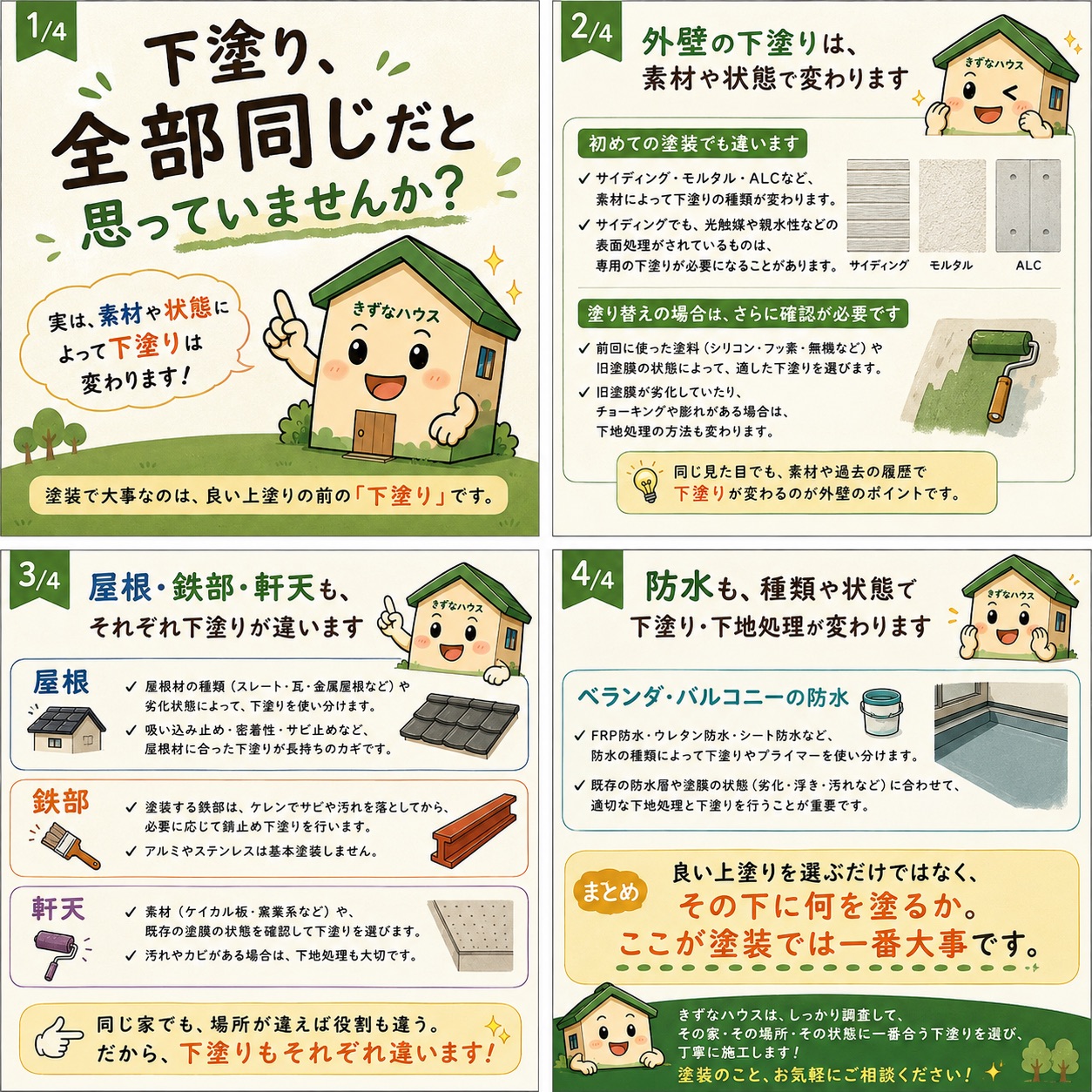 下塗りは全部同じじゃない｜素材・状態・既存塗膜に合わせた下塗り選びの重要性