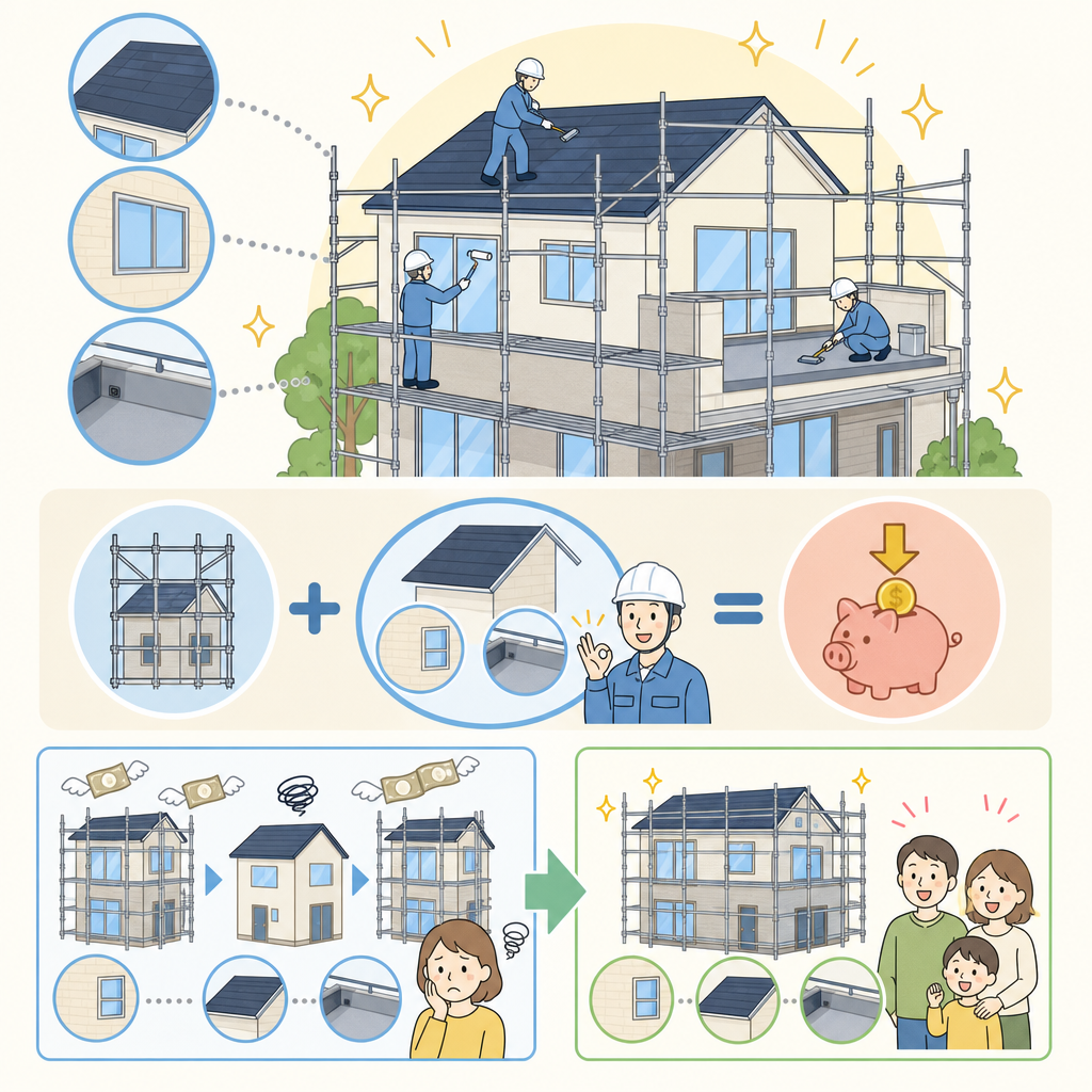 足場があるうちに「まとめて点検・施工」がおすすめな理由
